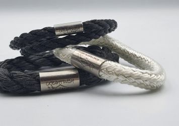 set van 3 armbanden, black and white
