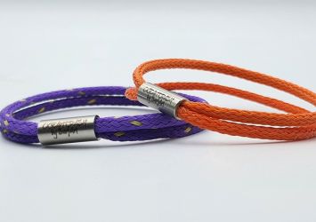 2 armbanden Small, purple orange