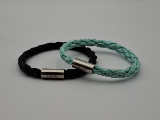 2 armbanden Small, plain Mint-Black